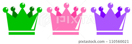 Illustration of a crown awarded to a winner or victor 110560021