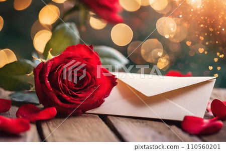 red roses and golden presents red roses and golden presents 110560201