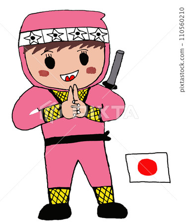 日本國旗 女忍者 日本國旗 女忍者 110560210