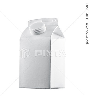 White beverage carton packaging isolated White beverage carton packaging isolated 110560589