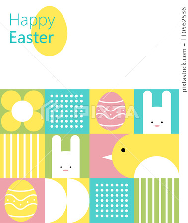 Happy Easter geometric poster_04 110562536