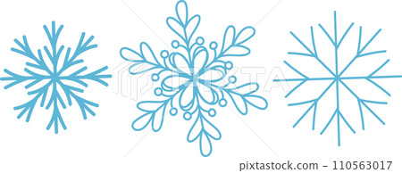 snowflakes in doodle style for winter design. Vector illustration. Collection hand drawn snowflakes isolated on whit background. Snowflake icon painted. snowflakes in doodle style for winter design. Vector illustration. Collection hand drawn snowflakes isolated on whit background. Snowflake icon painted. 110563017