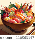 Delicious seafood bowl 110563147