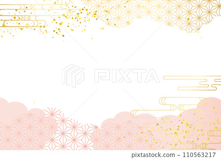 Spring Japanese pattern pink, gold, luxury, cloud background Spring Japanese pattern pink, gold, luxury, cloud background 110563217