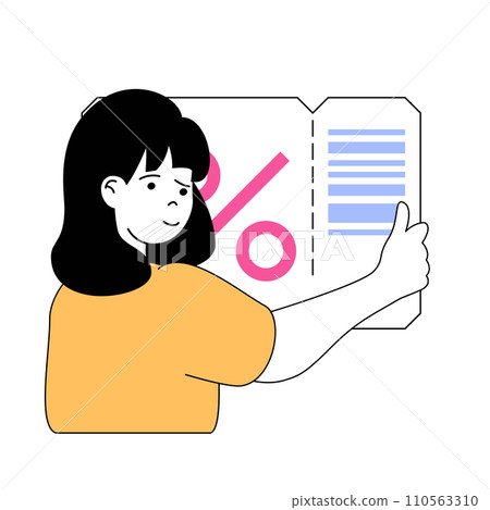 Mobile commerce concept with cartoon people in flat design for web. Vector illustration 110563310