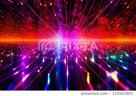 Network connection fiber optic. Abstract futuristic network background. AI content 110563803