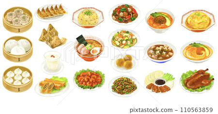 Chinese food illustration set 3 110563859