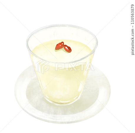 杏仁豆腐插畫中餐 110563879