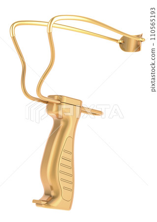 Golden Slingshot, 3D rendering 110565193