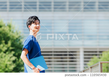 Medical image young male nurse Medical image young male nurse 110565430