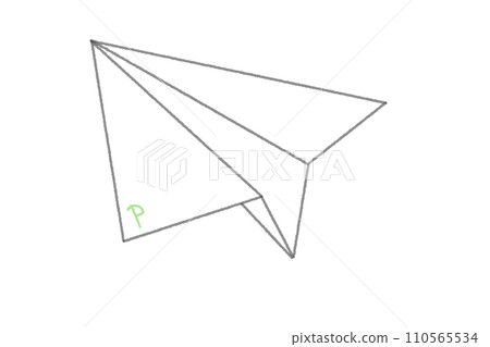 紙飛機字母 p 左 110565534