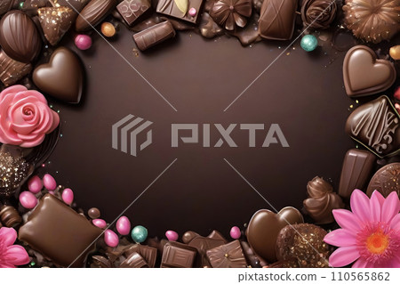 gorgeous chocolate frame - Stock Illustration [110565862] - PIXTA