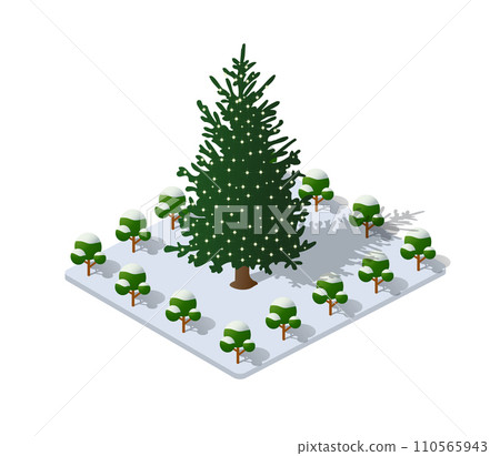 Christmas snowy tree Christmas snowy tree 110565943