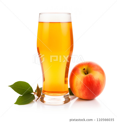 Beer or cider in tall glass with citrus on white background. Mugs with drink like Ipa, Pale Ale, Pilsner Porter or Stout Beer or cider in tall glass with citrus on white background. Mugs with drink like Ipa, Pale Ale, Pilsner Porter or Stout 110566035