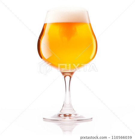 Beer in a stout glass on a white background. Mugs with drink like Ipa, Pale Ale, Pilsner, Porter or Stout 110566039