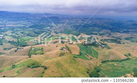 High angle view Aerial photograph of mountain 110566280