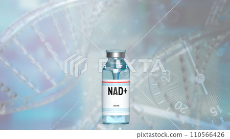The Nicotinamide adenine dinucleotide (NAD+) for medical or sci concept 3d rendering. 110566426