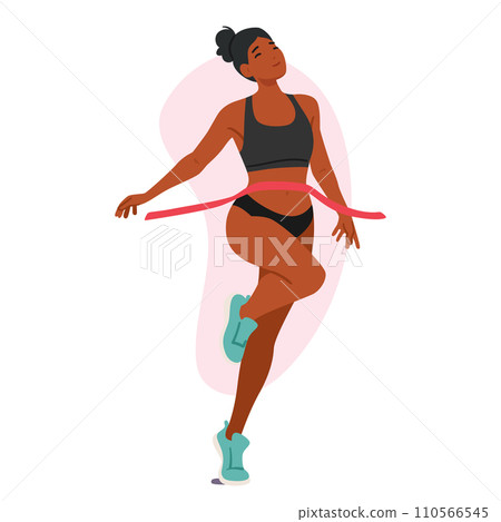 Determined Athlete Female Character Sprints Across The Finish Line, Breaking Through Red Ribbon With Unwavering Passion Determined Athlete Female Character Sprints Across The Finish Line, Breaking Through Red Ribbon With Unwavering Passion 110566545