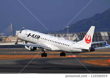 Osaka International Airport JAL Airplane Takeoff Ready Sky Park Osaka International Airport JAL Airplane Takeoff Ready Sky Park 110566954