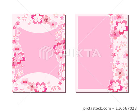 Sakura postcard template Sakura postcard template 110567028