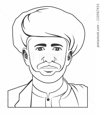 Mahatma Phule - Jyotirao Phule - Minimal Illustration Portrait Character  110567433