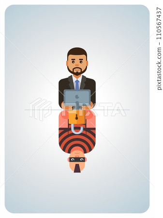 Business Minimal Illustration - Corporate Finance - Robbery Scam Business Minimal Illustration - Corporate Finance - Robbery Scam 110567437