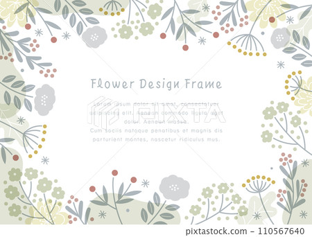 花卉設計框架 110567640