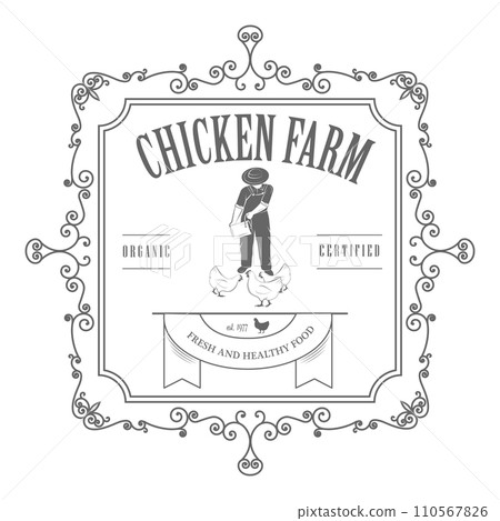 Farm Products Badges With Ornament.. Item 3 Farm Products Badges With Ornament.. Item 3 110567826