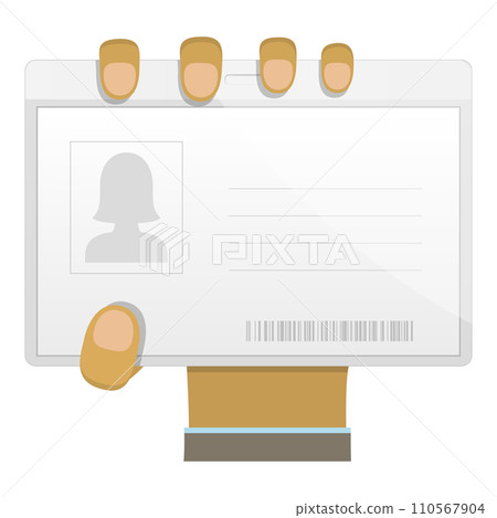 Mans Hand Holding Different Badges.. Item 1 Mans Hand Holding Different Badges.. Item 1 110567904
