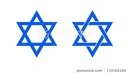 Jewish Israeli religious symbol. David judaism star icon logo. Israel jew faith concept design 110568100