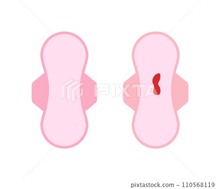 Vaginal bleeding menstruation postpartum pad lochia period. Woman pad menstrual icon. 110568119
