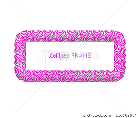 Lollipop violet rectangle frame Lollipop violet rectangle frame 110568614