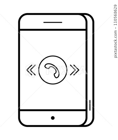 Smartphone line art, simple gadget icon Smartphone line art, simple gadget icon 110568629