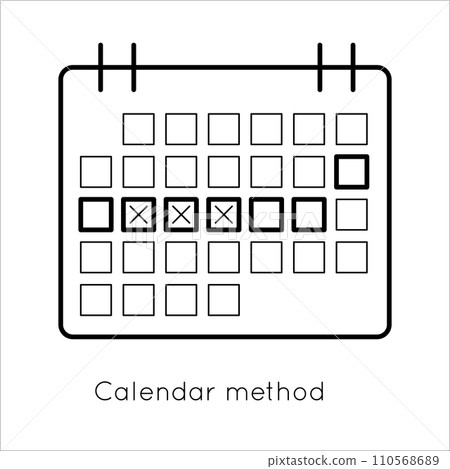 Contraception method - ovulation calendar 110568689