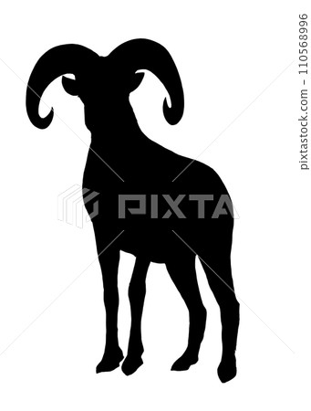 Bighorn silhouette illustration 110568996