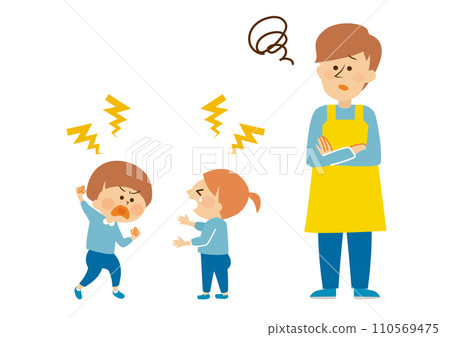 Children's fight illustration material Children's fight illustration material 110569475