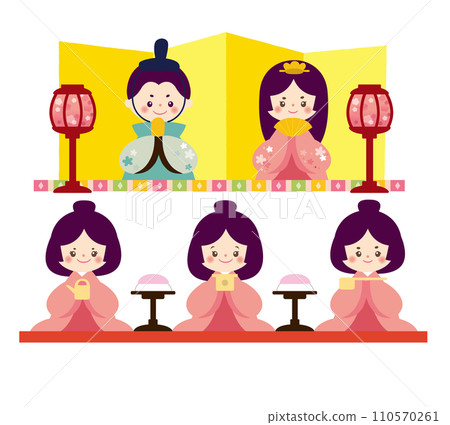 Doll's illustration Hinamatsuri 110570261