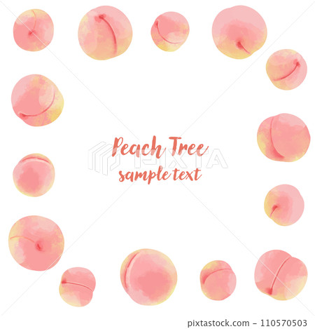 Peach square frame illustration 110570503