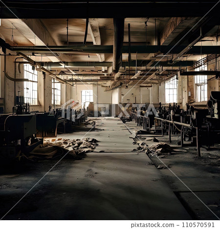 Abandoned textile factory Abandoned textile factory 110570591