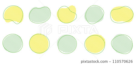 條紋形狀框架液體抽象鬆散框架向量綠色黃色 條紋形狀框架液體抽象鬆散框架向量綠色黃色 110570626