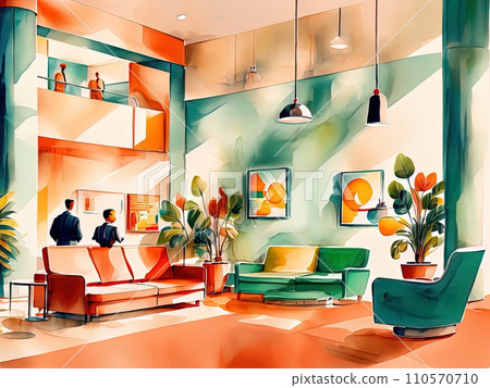 lounge of an airport Interior  110570710