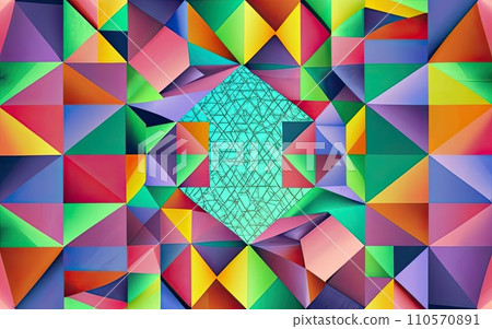 Mosaic of kaleidoscope background for Geometric design 110570891