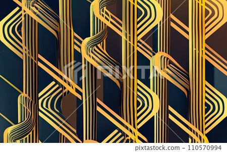 Golden lines pattern background  110570994
