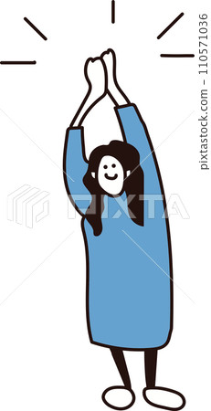 A woman striking a hand A woman striking a hand 110571036