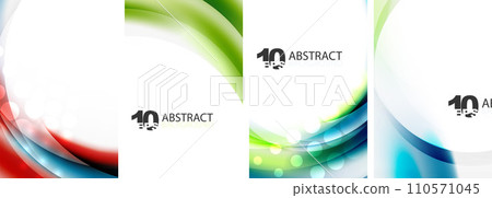 Set of blur waves poster backgrounds. Vector illustration For Wallpaper, Banner, Background, Card, Book Illustration, landing page Set of blur waves poster backgrounds. Vector illustration For Wallpaper, Banner, Background, Card, Book Illustration, landing page 110571045