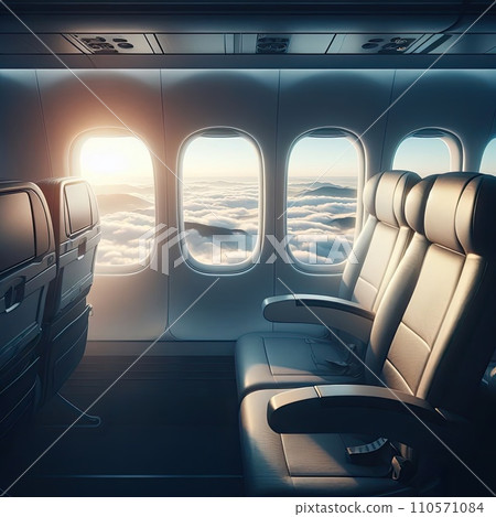 view from airplane window 110571084