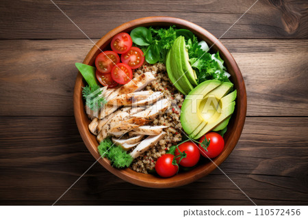 Healthy salad bowl with quinoa Healthy salad bowl with quinoa 110572456