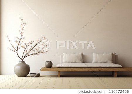 Japan minimalist interior design furniture and background 110572466