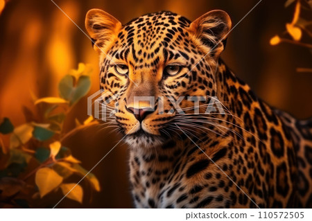 Portrait of leopard 110572505