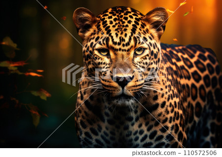 Portrait of leopard 110572506